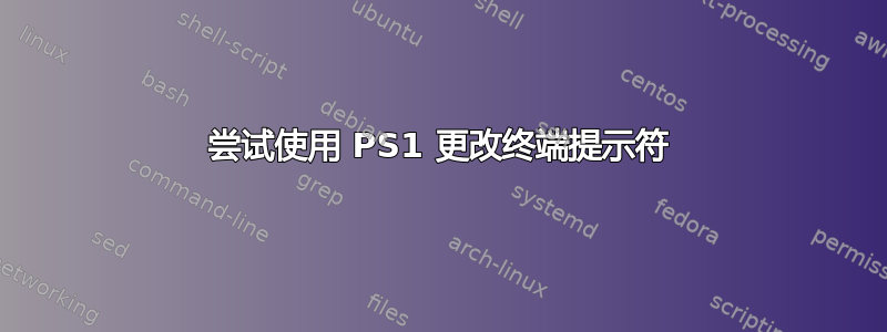 尝试使用 PS1 更改终端提示符