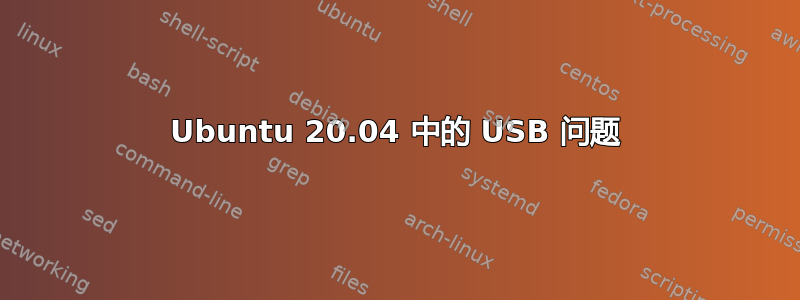 Ubuntu 20.04 中的 USB 问题