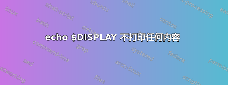 echo $DISPLAY 不打印任何内容