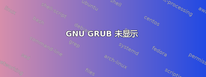 GNU GRUB 未显示