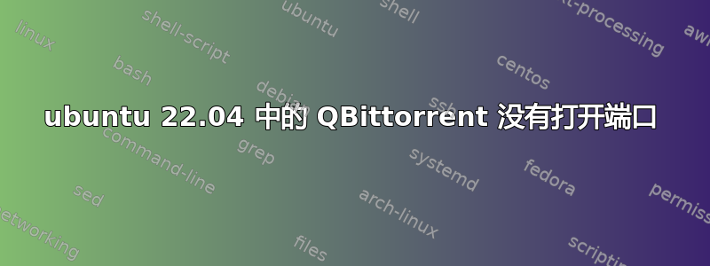 ubuntu 22.04 中的 QBittorrent 没有打开端口