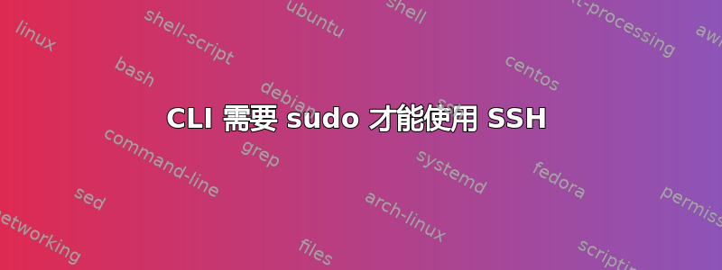 CLI 需要 sudo 才能使用 SSH