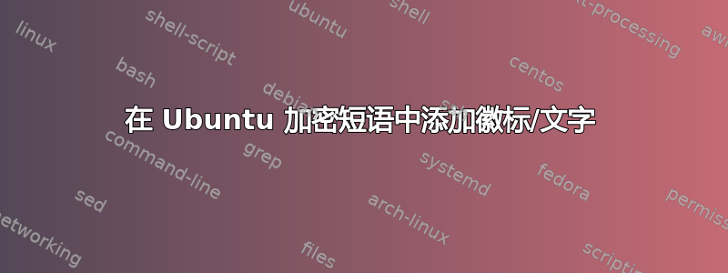 在 Ubuntu 加密短语中添加徽标/文字
