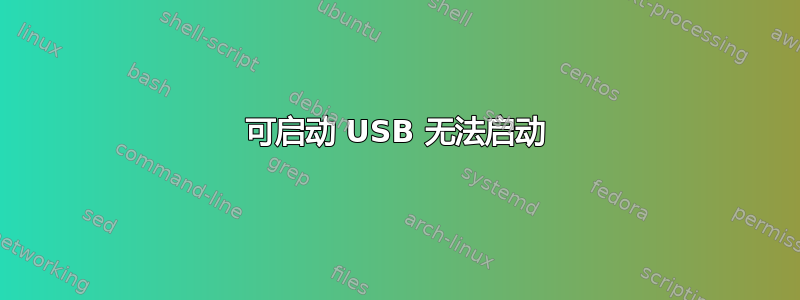 可启动 USB 无法启动