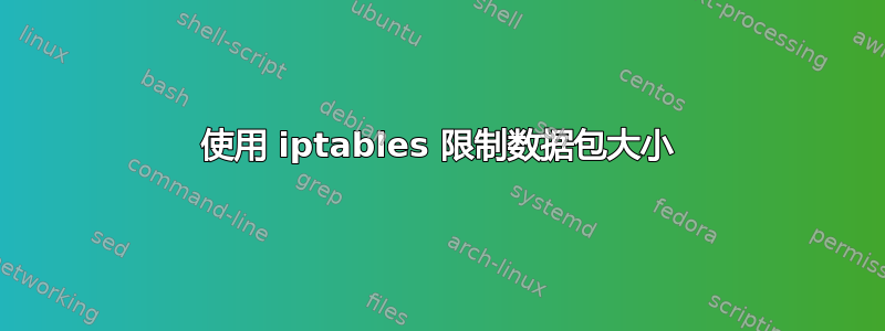 使用 iptables 限制数据包大小