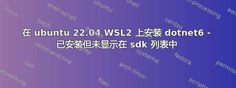 在 ubuntu 22.04 WSL2 上安装 dotnet6 - 已安装但未显示在 sdk 列表中