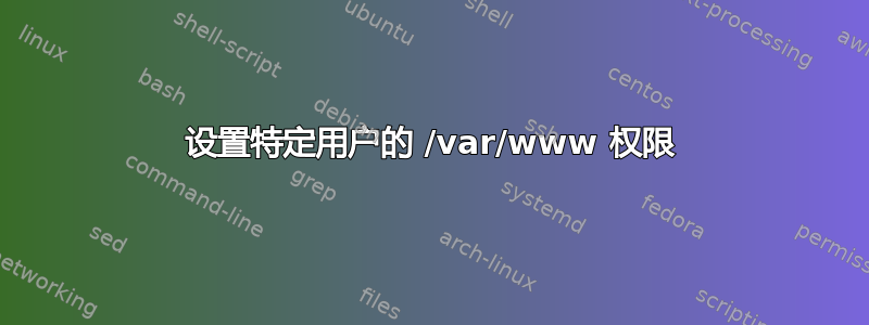 设置特定用户的 /var/www 权限