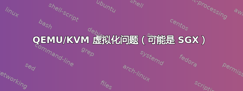 QEMU/KVM 虚拟化问题（可能是 SGX）