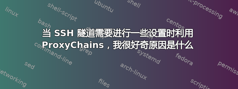 当 SSH 隧道需要进行一些设置时利用 ProxyChains，我很好奇原因是什么