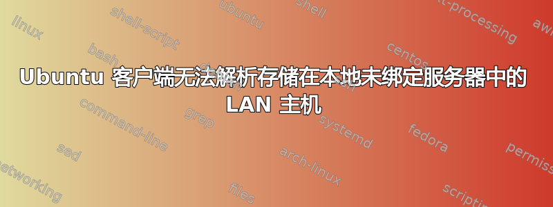 Ubuntu 客户端无法解析存储在本地未绑定服务器中的 LAN 主机