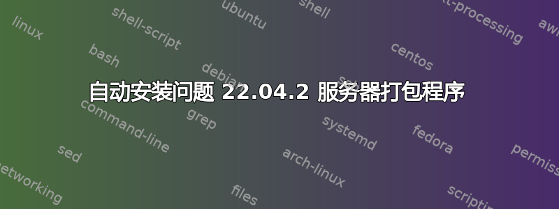 自动安装问题 22.04.2 服务器打包程序