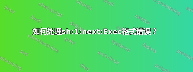如何处理sh:1:next:Exec格式错误？