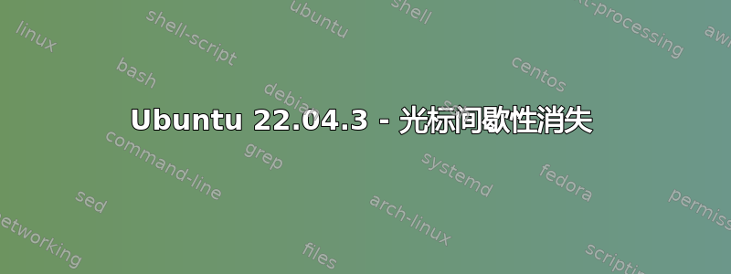 Ubuntu 22.04.3 - 光标间歇性消失