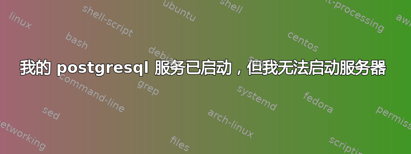 我的 postgresql 服务已启动，但我无法启动服务器