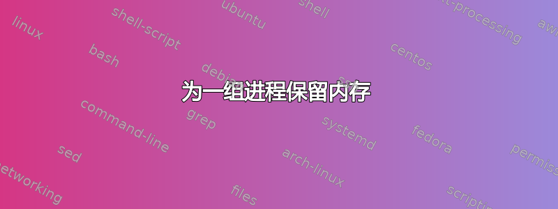 为一组进程保留内存