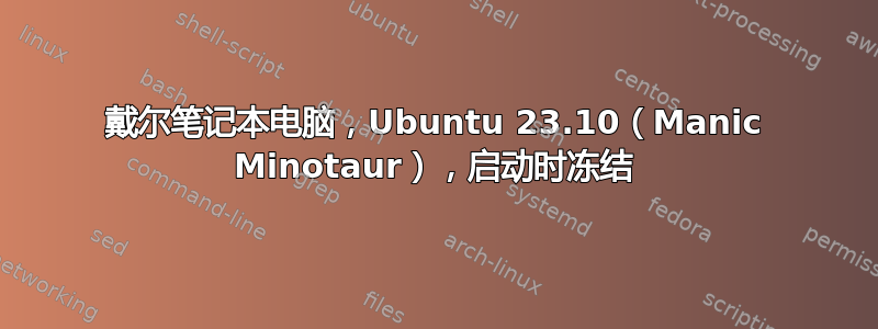 戴尔笔记本电脑，Ubuntu 23.10（Manic Minotaur），启动时冻结