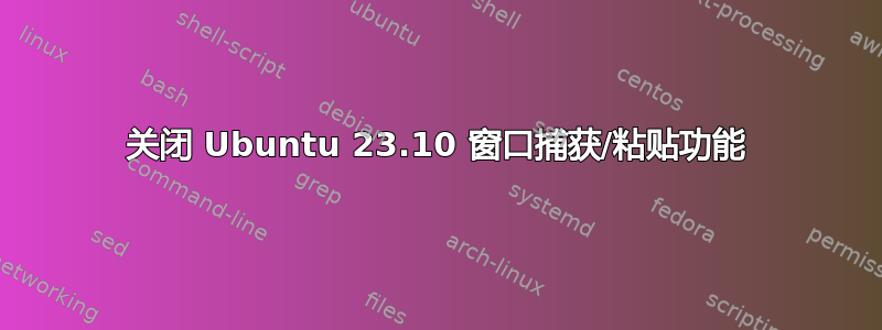 关闭 Ubuntu 23.10 窗口捕获/粘贴功能