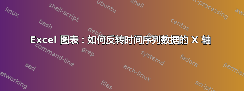 Excel 图表：如何反转时间序列数据的 X 轴