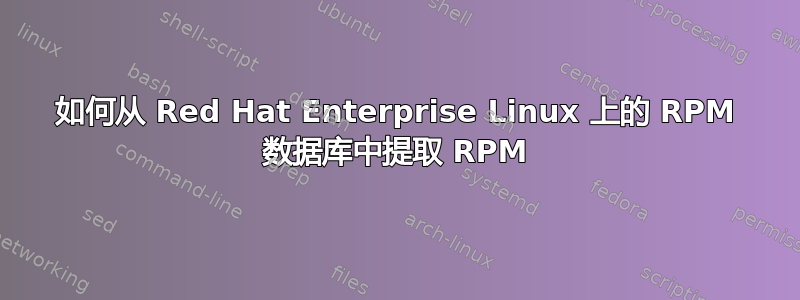 如何从 Red Hat Enterprise Linux 上的 RPM 数据库中提取 RPM