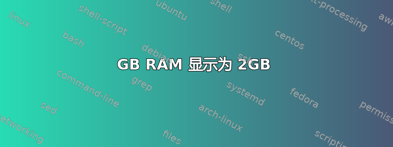 3GB RAM 显示为 2GB