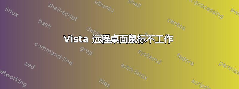 Vista 远程桌面鼠标不工作