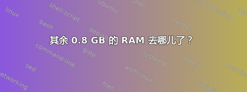 其余 0.8 GB 的 RAM 去哪儿了？