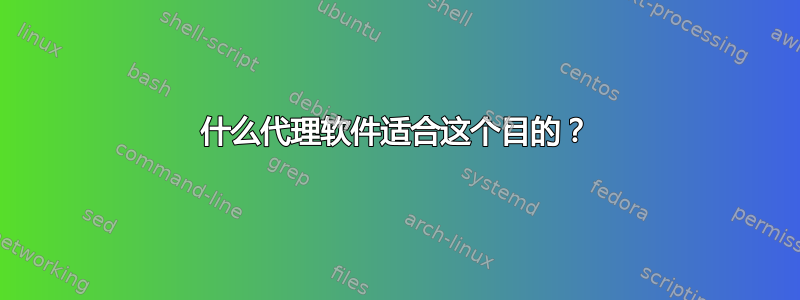 什么代理软件适合这个目的？