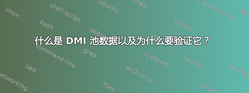 什么是 DMI 池数据以及为什么要验证它？