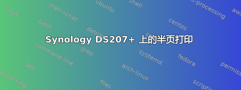 Synology DS207+ 上的半页打印