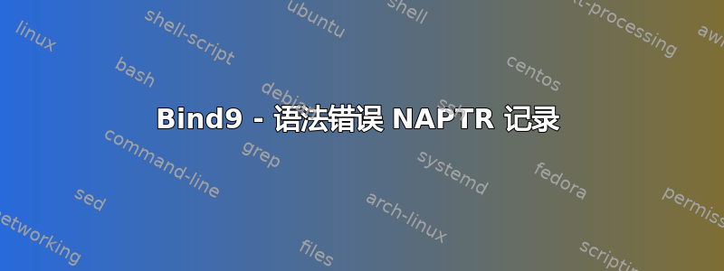 Bind9 - 语法错误 NAPTR 记录