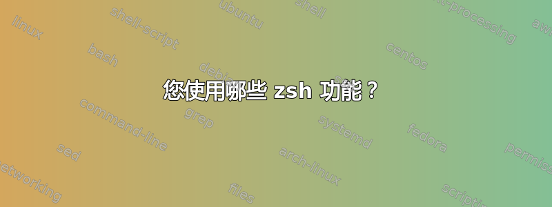 您使用哪些 zsh 功能？