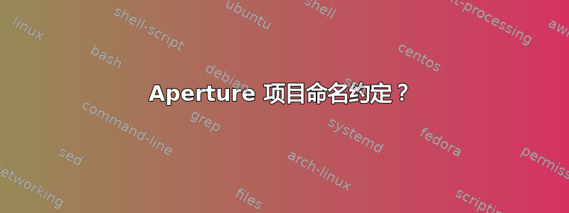 Aperture 项目命名约定？