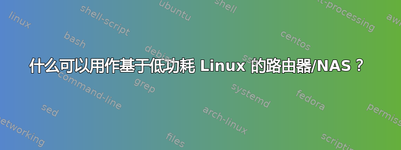 什么可以用作基于低功耗 Linux 的路由器/NAS？