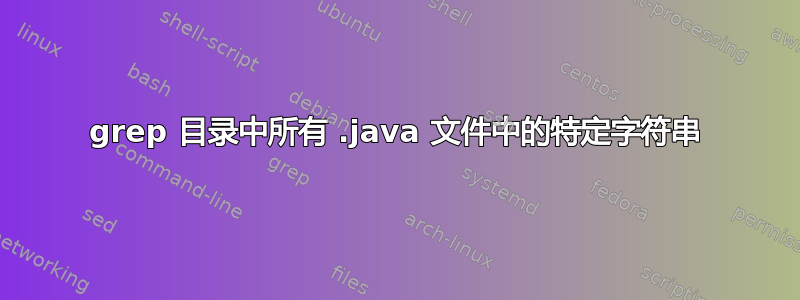 grep 目录中所有 .java 文件中的特定字符串