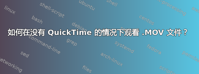 如何在没有 QuickTime 的情况下观看 .MOV 文件？