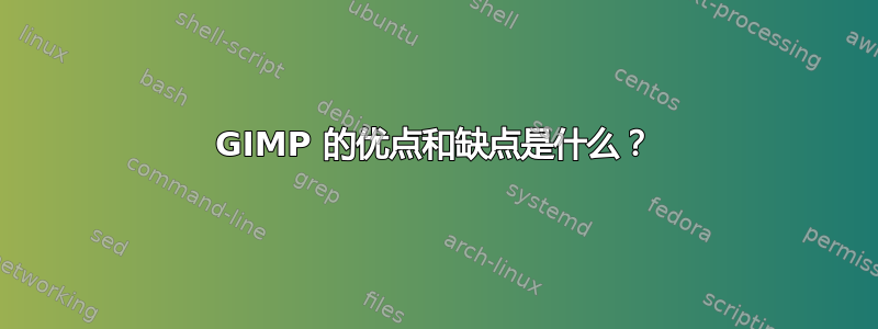 GIMP 的优点和缺点是什么？