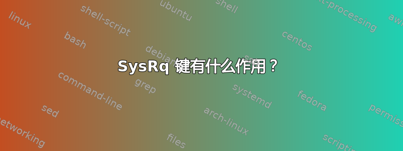 SysRq 键有什么作用？