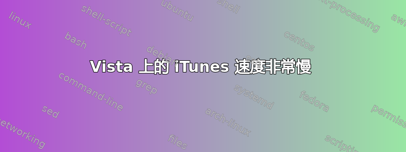 Vista 上的 iTunes 速度非常慢