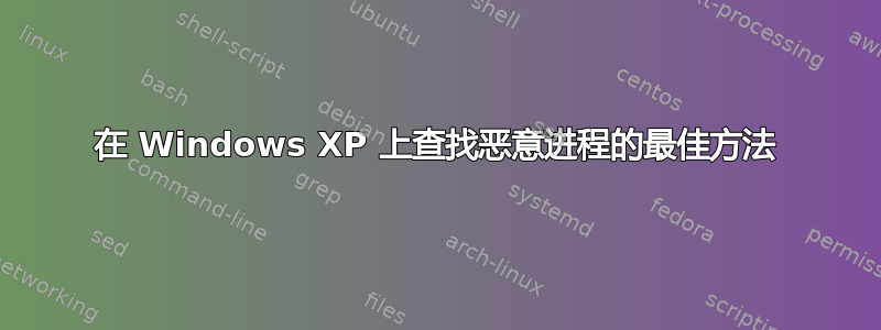 在 Windows XP 上查找恶意进程的最佳方法