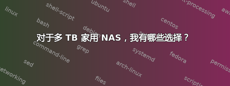 对于多 TB 家用 NAS，我有哪些选择？