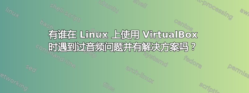 有谁在 Linux 上使用 VirtualBox 时遇到过音频问题并有解决方案吗？