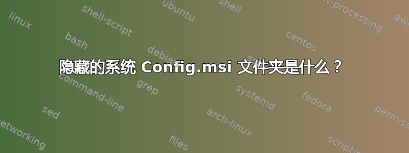 隐藏的系统 Config.msi 文件夹是什么？