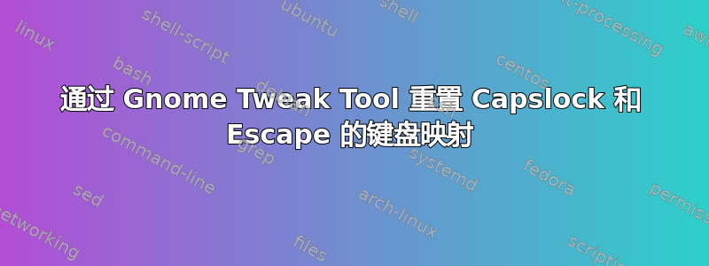 通过 Gnome Tweak Tool 重置 Capslock 和 Escape 的键盘映射