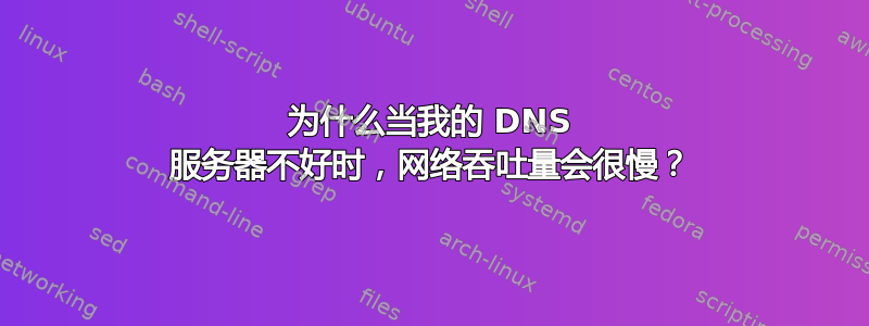 为什么当我的 DNS 服务器不好时，网络吞吐量会很慢？