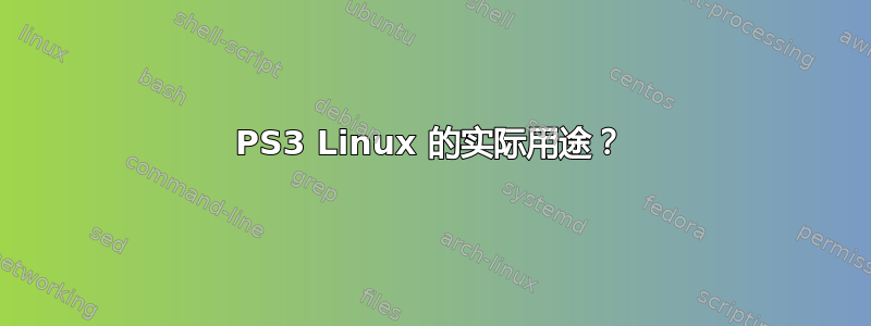 PS3 Linux 的实际用途？