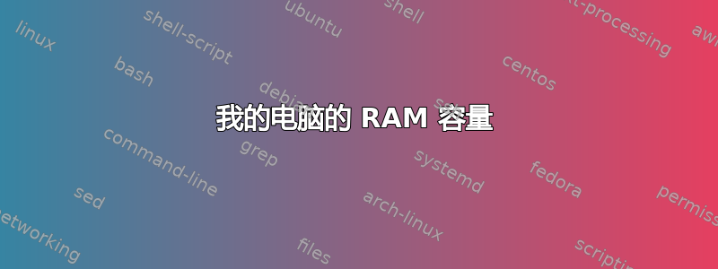 我的电脑的 RAM 容量