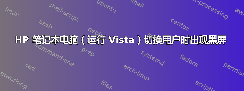 HP 笔记本电脑（运行 Vista）切换用户时出现黑屏