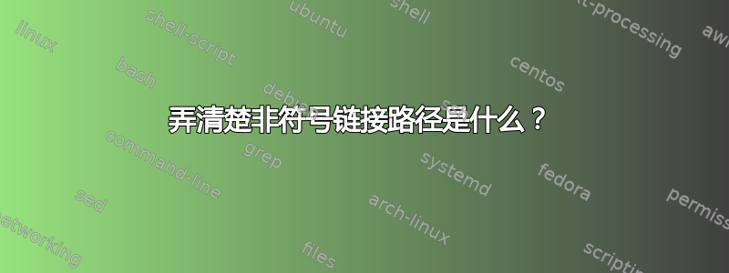 弄清楚非符号链接路径是什么？