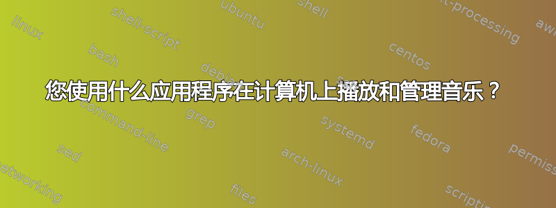 您使用什么应用程序在计算机上播放和管理音乐？