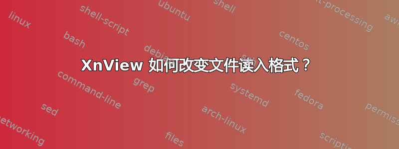 XnView 如何改变文件读入格式？